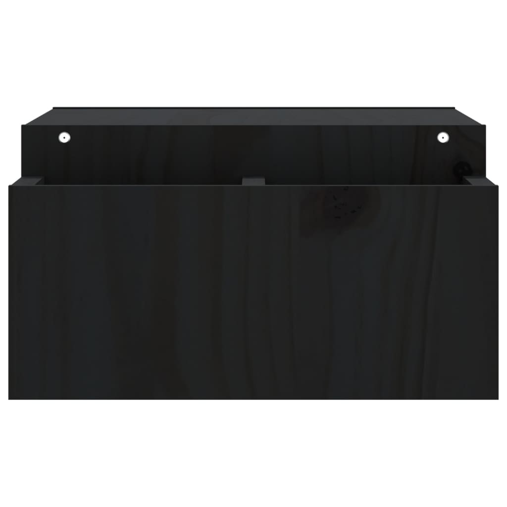 vidaXL Monitorstativ svart 70x27,5x15 cm heltre furu