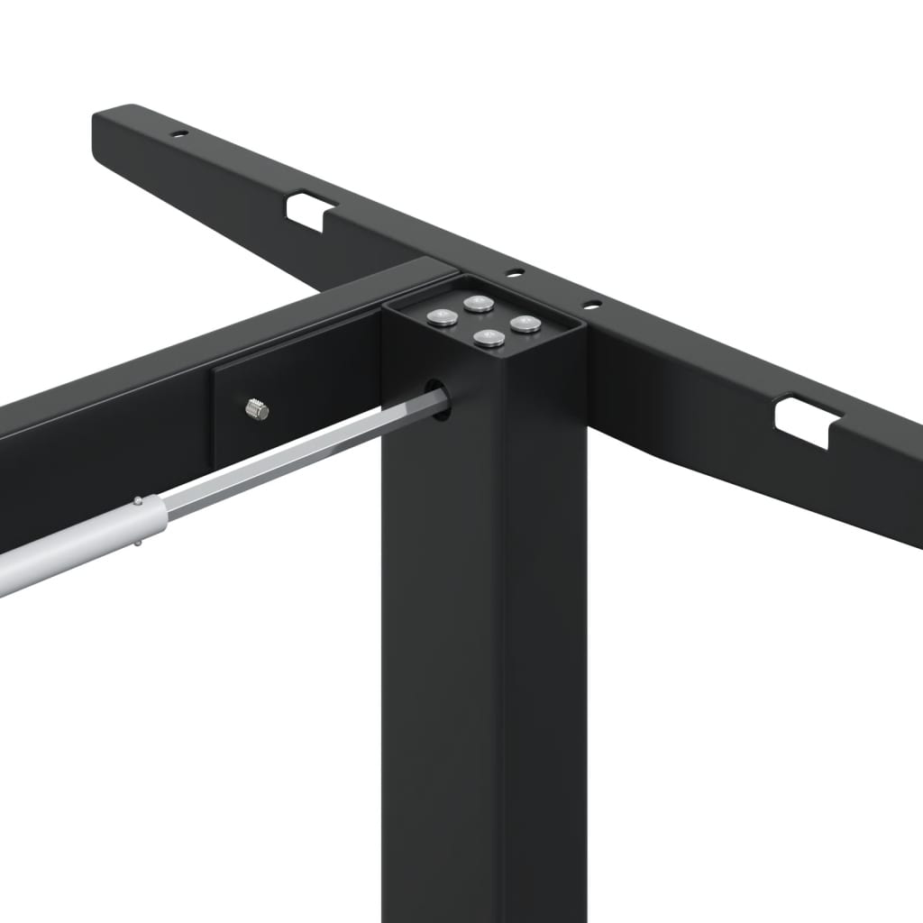 vidaXL Stående ramme for skrivebord svart (94-135)x60x(70-114) cm stål