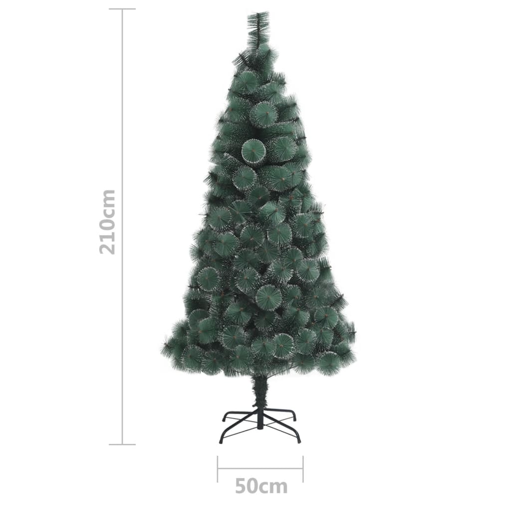 vidaXL Kunstig juletre med stativ grønn 210 cm PET
