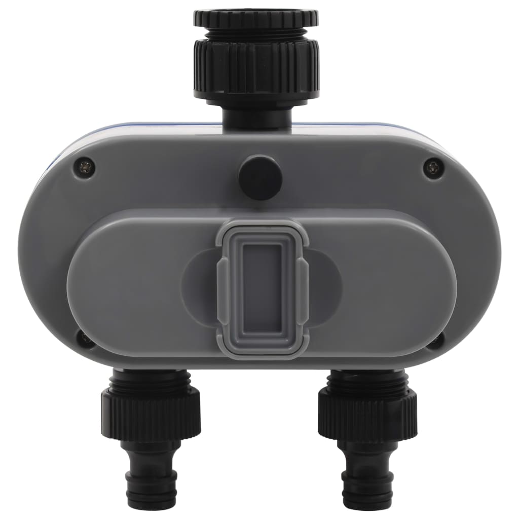 vidaXL Digital vanningstimer med to krankoblinger og fuktighetssensor