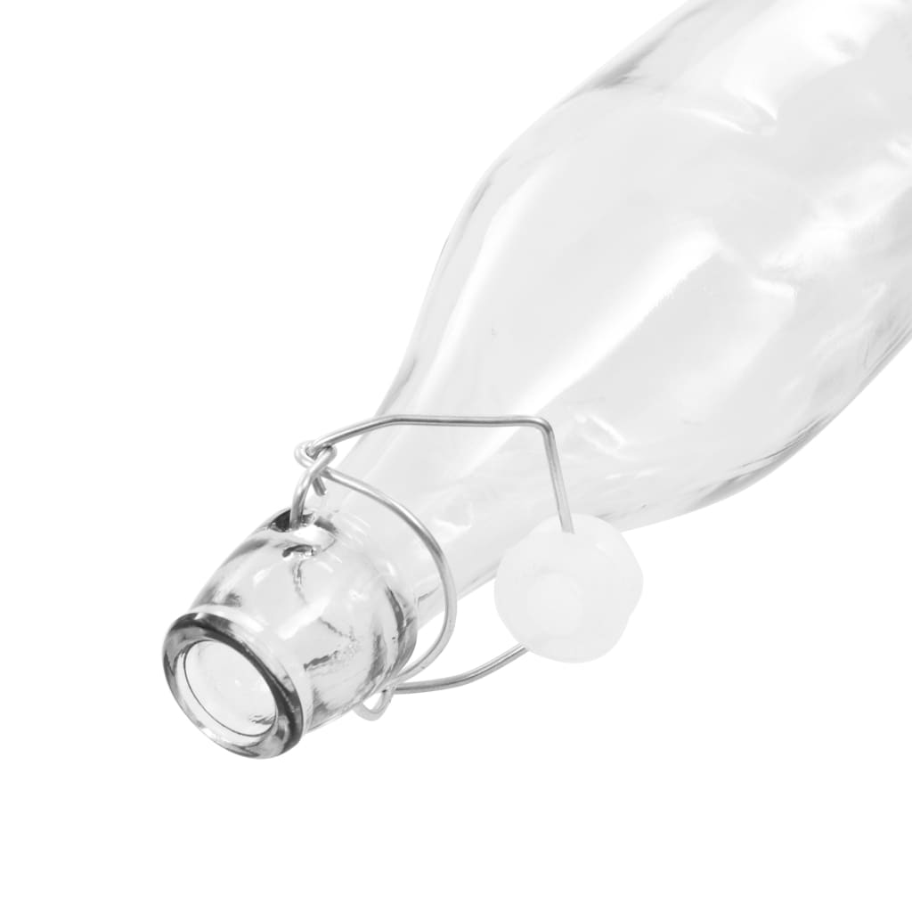 vidaXL Glassflasker med klipslukking 24 stk 1 L