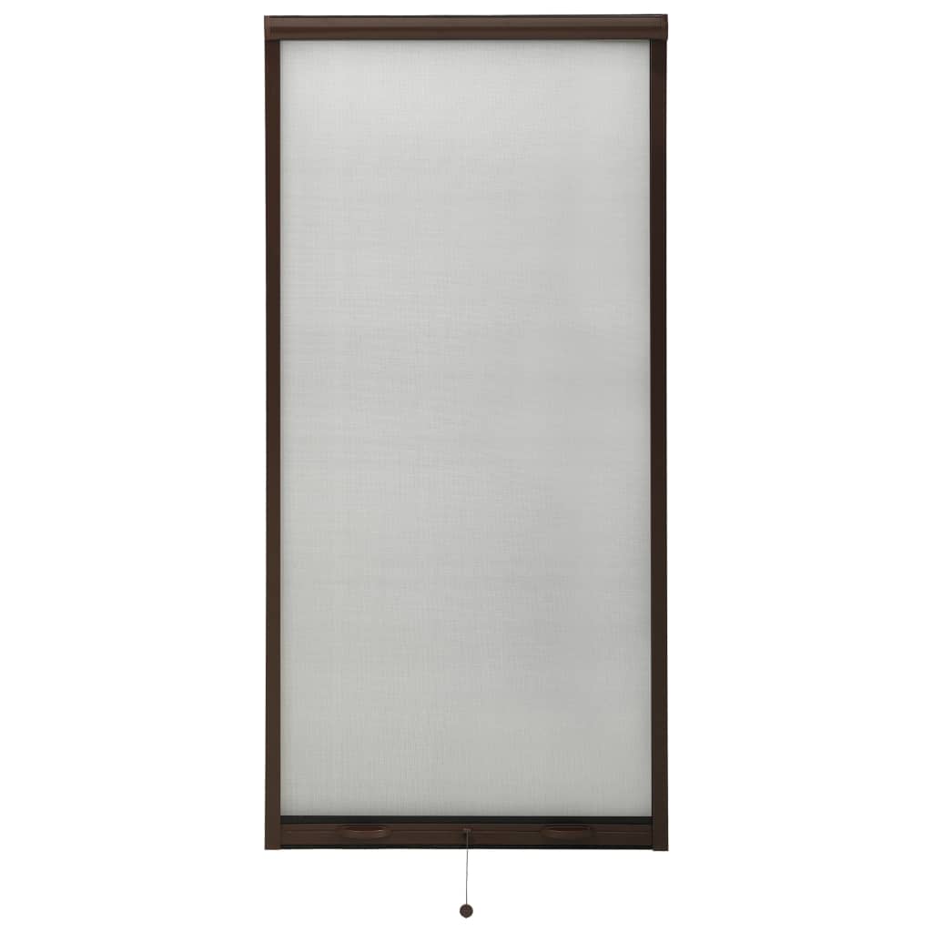 vidaXL Nedrullbar insektskjerm for vinduer brun 60x150 cm