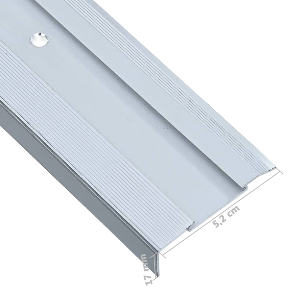vidaXL L-formede trappeneser 15 stk aluminium 134 cm sølv
