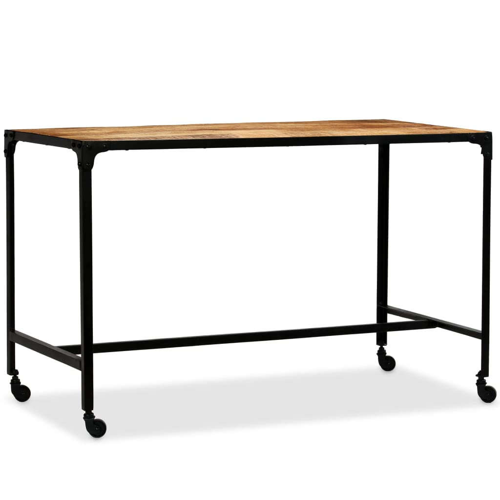 vidaXL Spisebord heltre mango og stål 120x60x76 cm