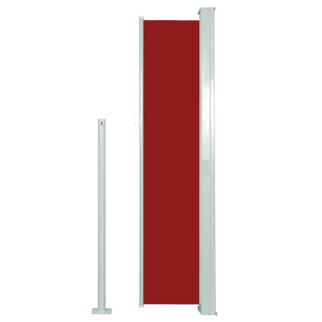 vidaXL Uttrekkbar sidemarkise 140x300 cm rød