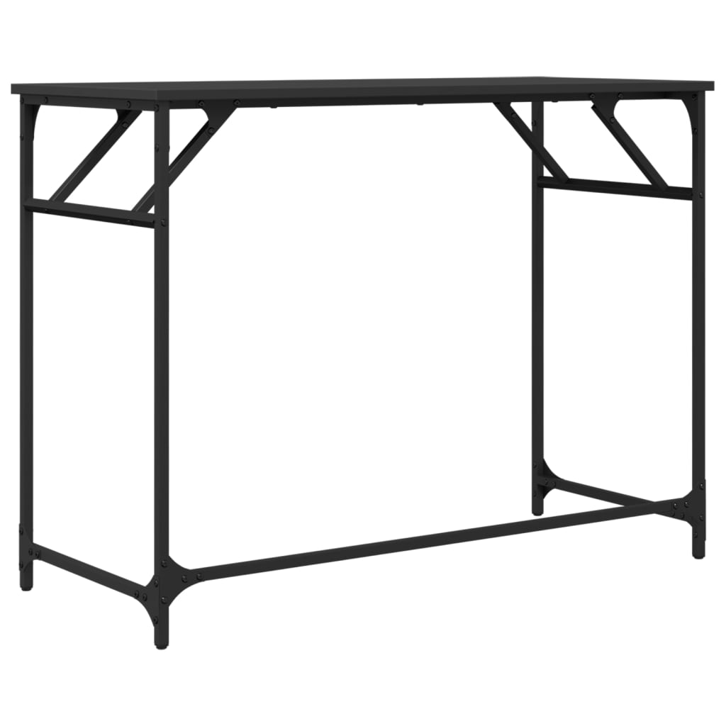 vidaXL Skrivebord svart 100x45x76 cm konstruert tre pulverlakkert stål