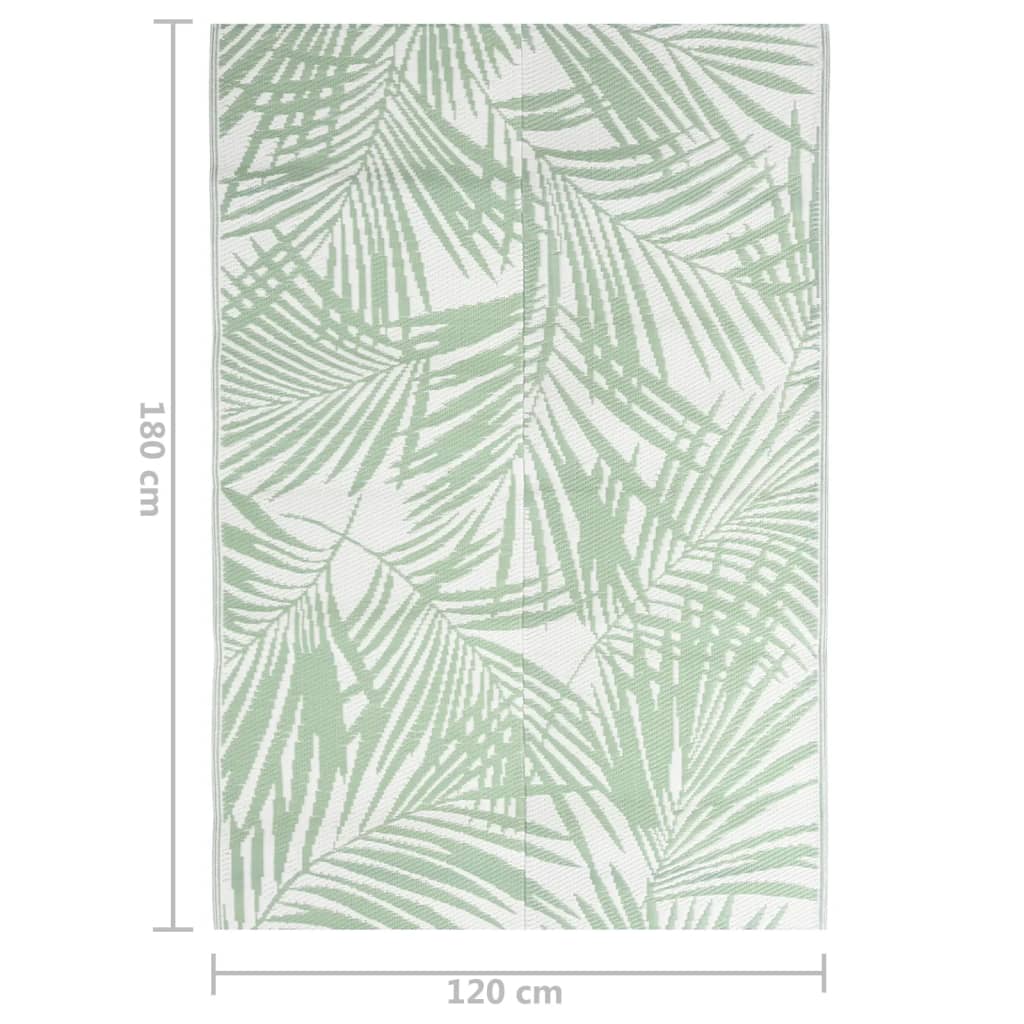 vidaXL Uteteppe grønt 120x180 cm PP
