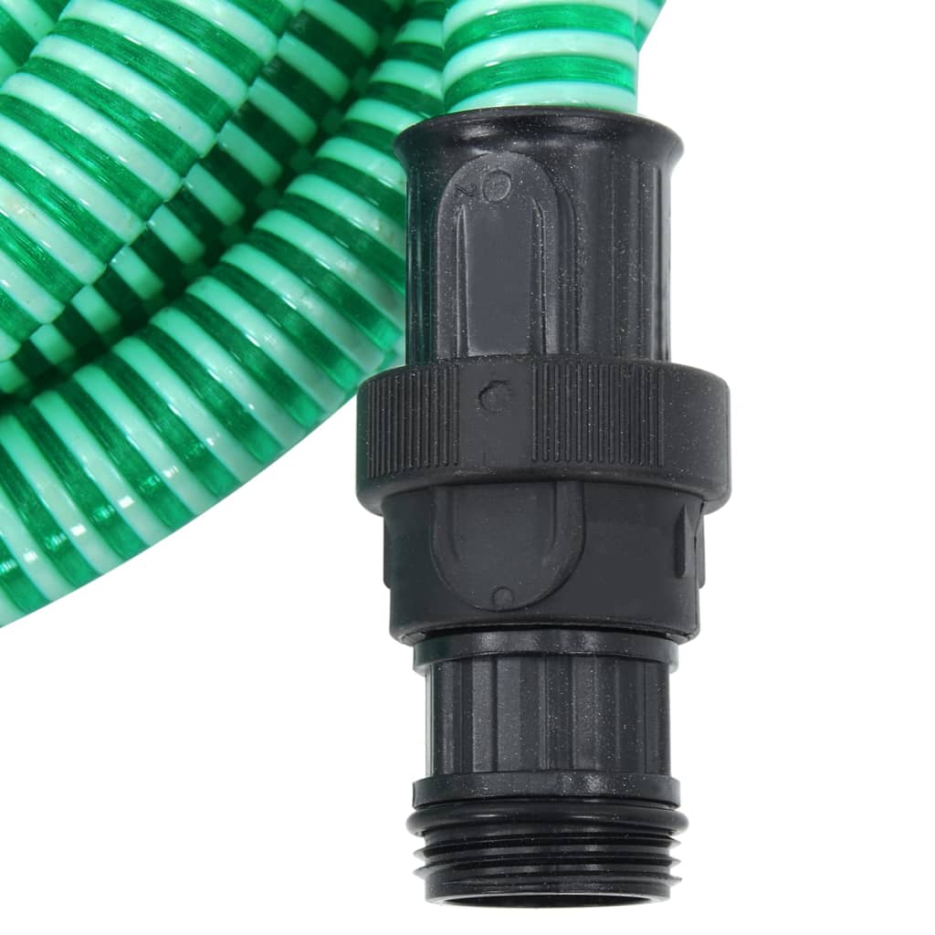 vidaXL Sugeslange med PVC kontakter 7 m 22 mm grønn