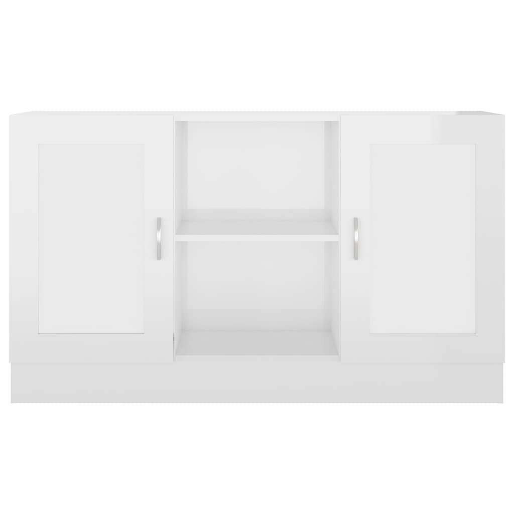 vidaXL Skjenk høyglans hvit 120x30,5x70 cm sponplate