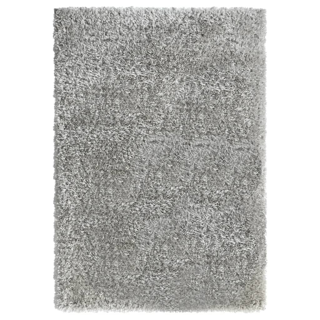 vidaXL Flossteppe med høy luv grå 160x230 cm 50 mm