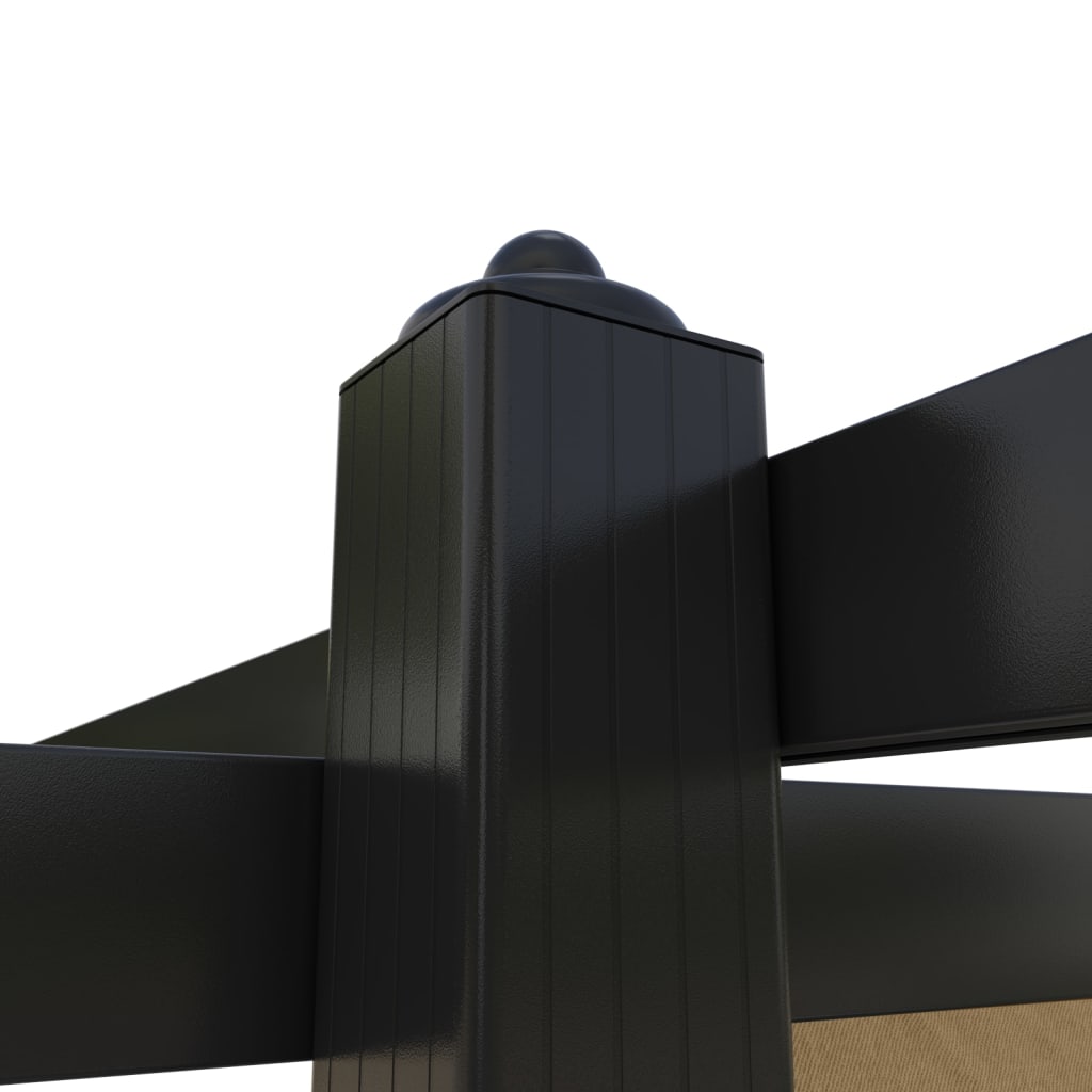 vidaXL Paviljong med uttrekkbart tak 3x3 m gråbrun