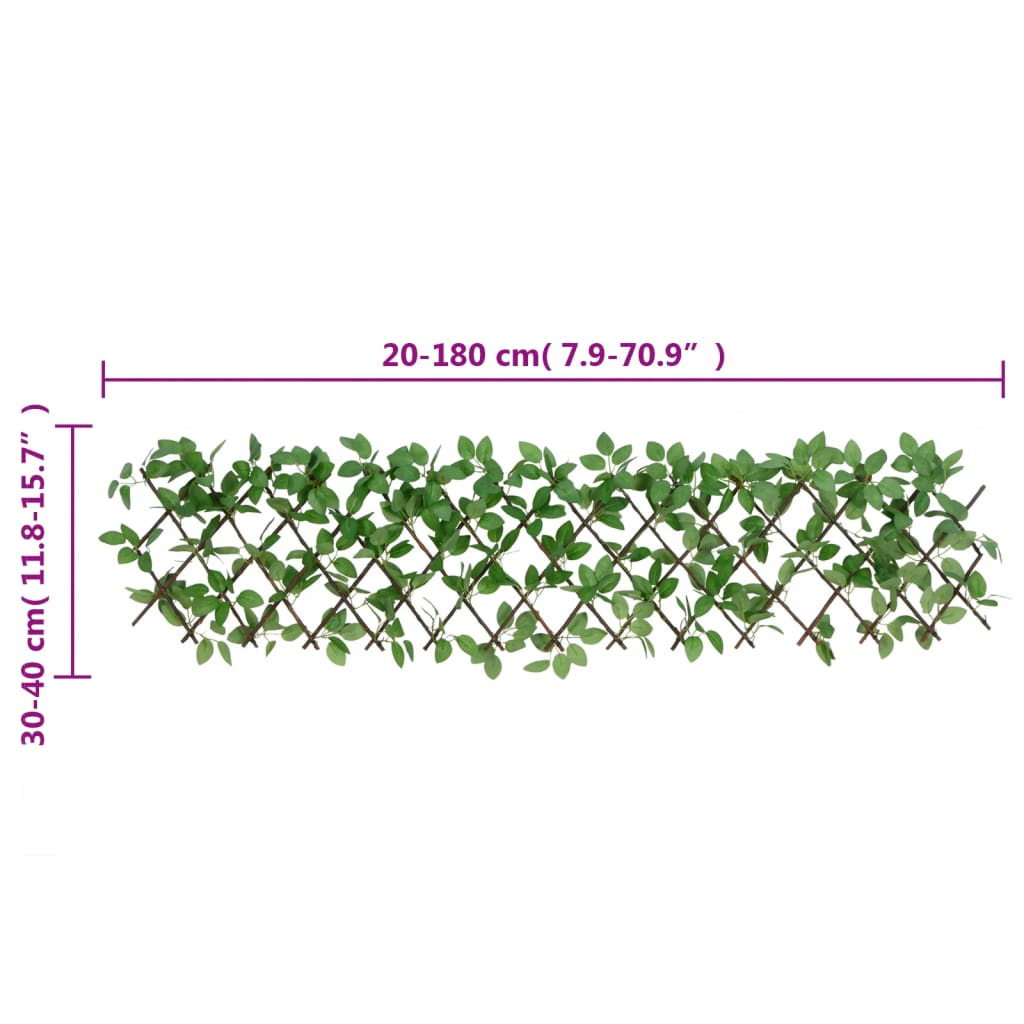 vidaXL Utvidbart espalier med kunstig eføy 5 stk grønn 180x30 cm