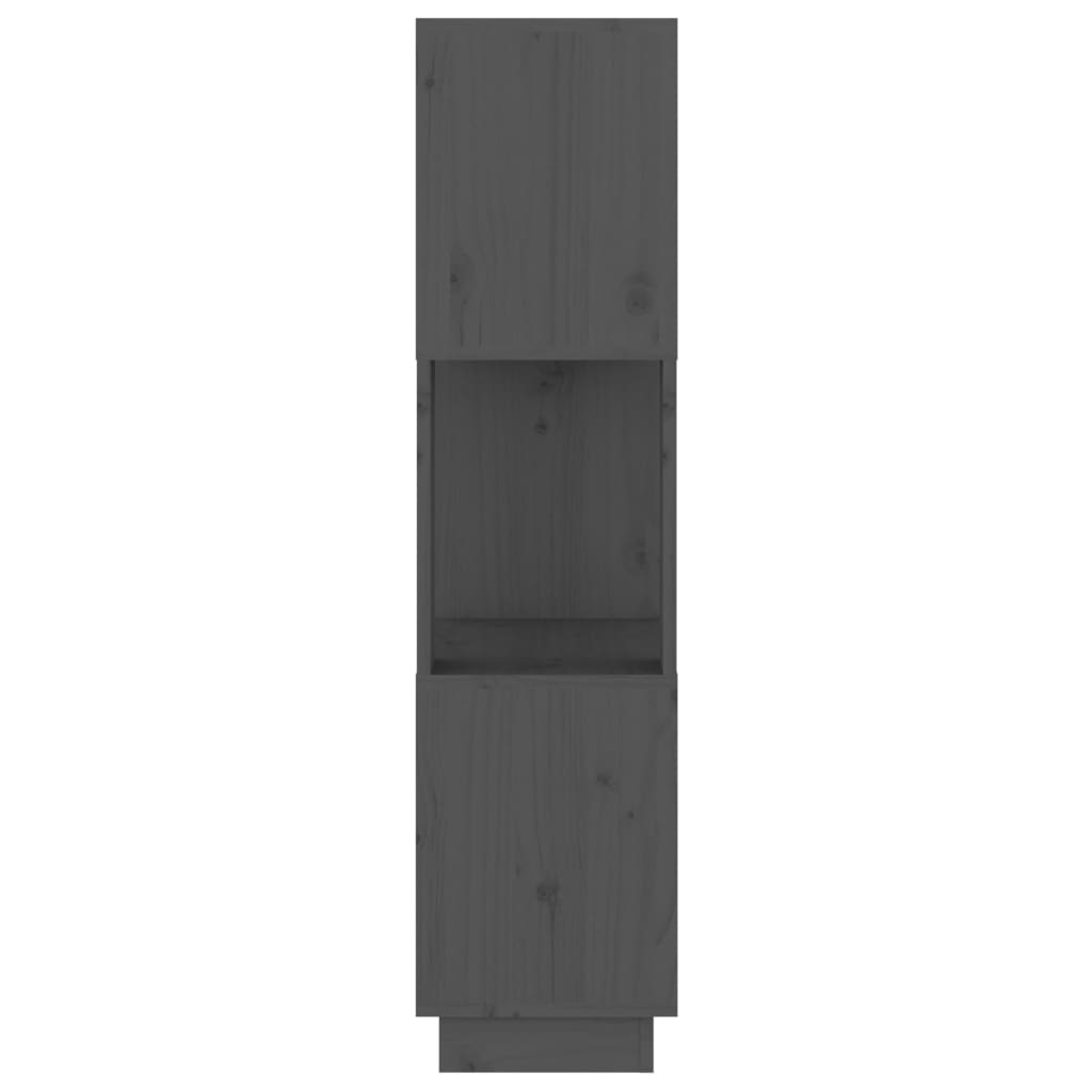 vidaXL Bokhylle/romdeler grå 51x25x101 cm heltre furu