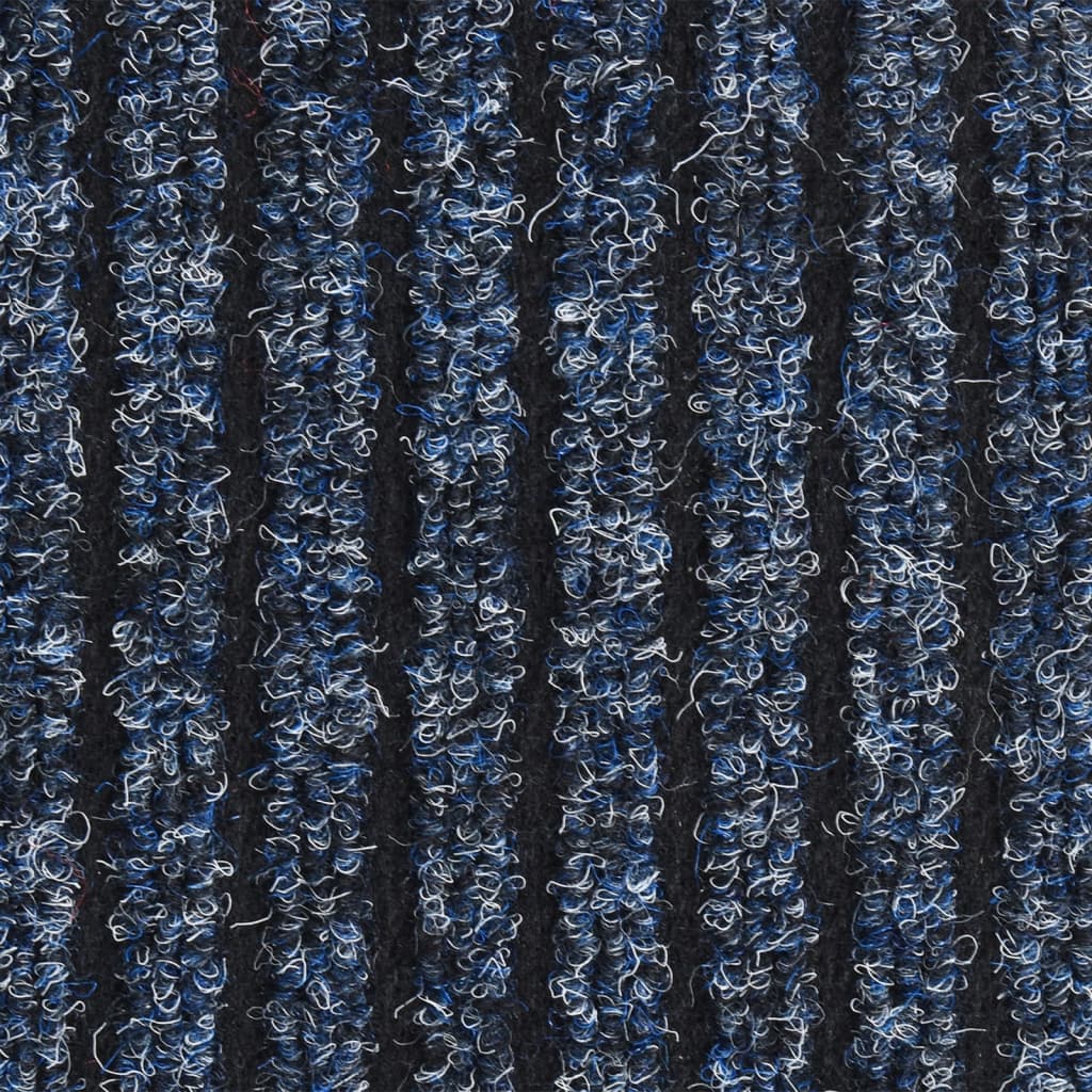 vidaXL Dørmatte stripet blå 80x120 cm