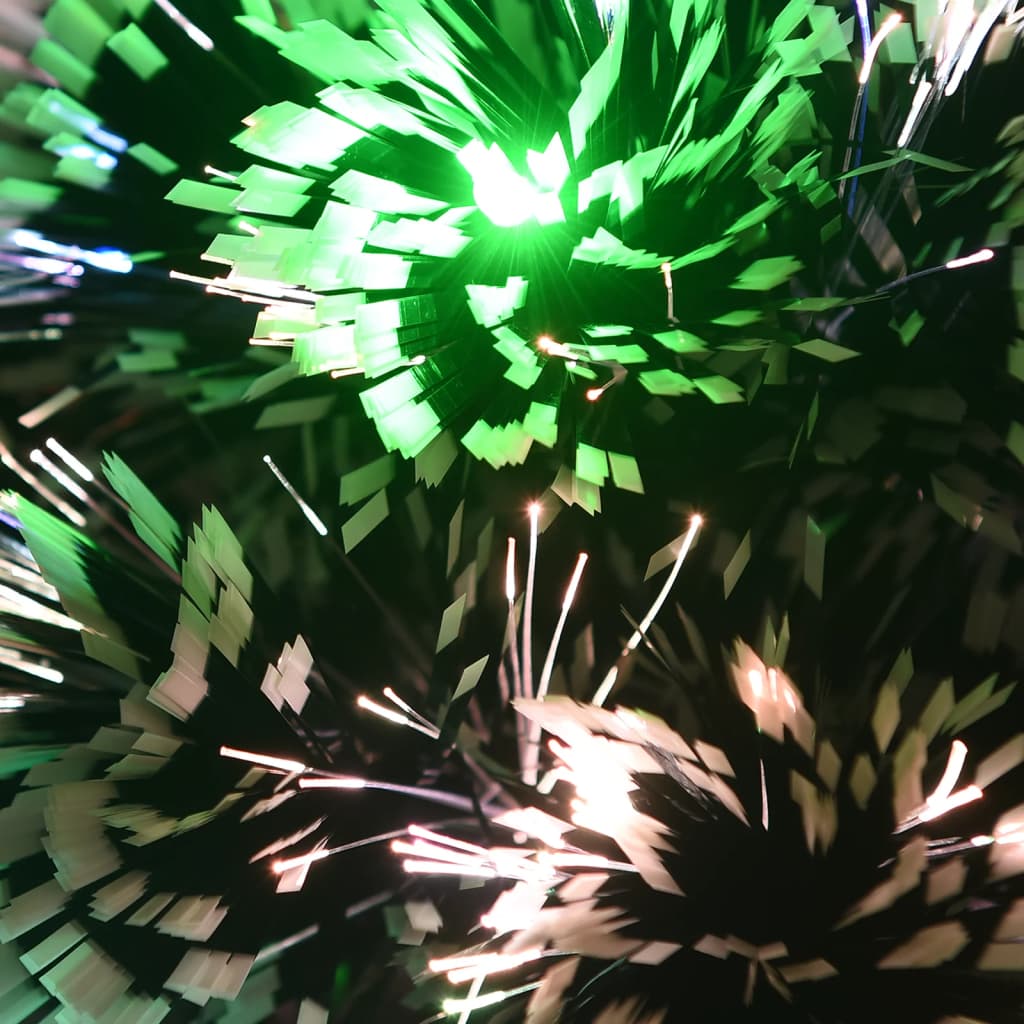 vidaXL Forhåndsbelyst juletre med grønn og hvit 64 cm fiberoptikk