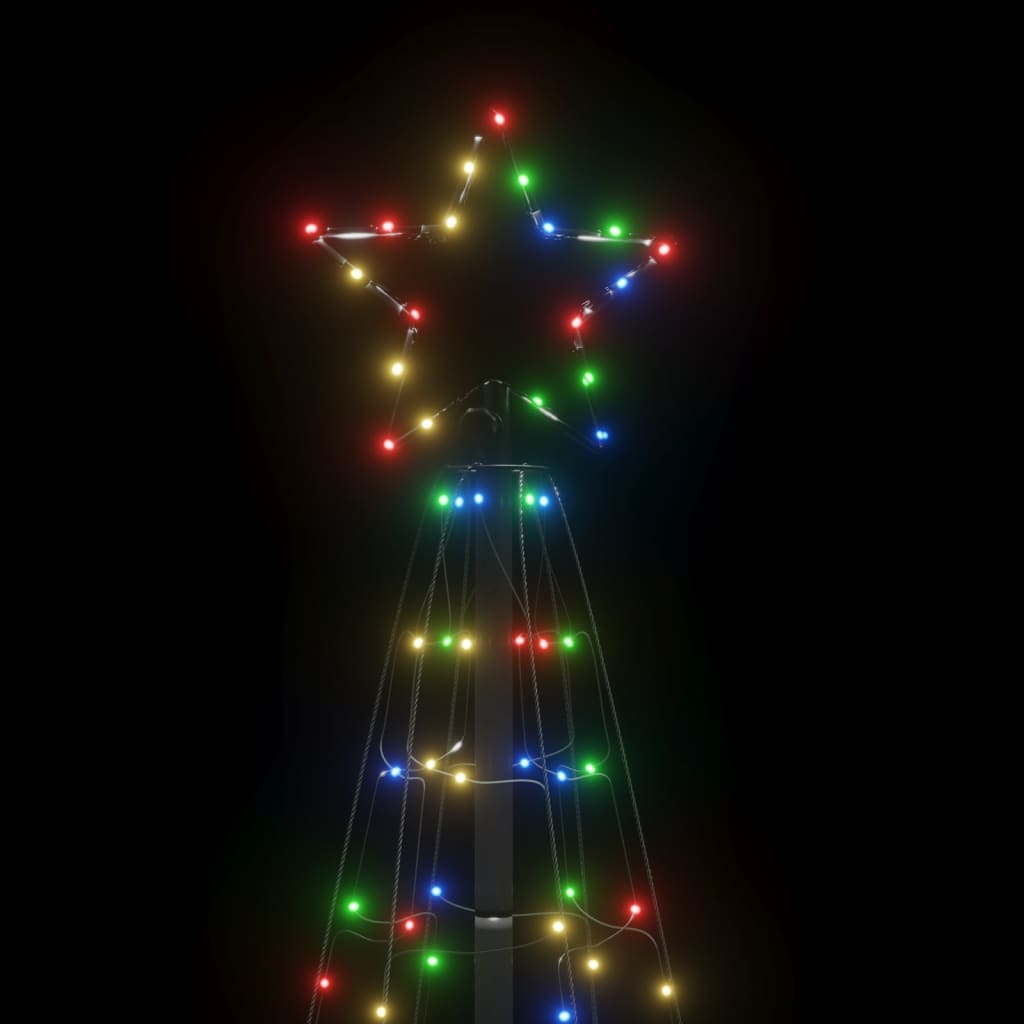 vidaXL Juletre lyskjegle med pigger 220 LED fargerik 180 cm