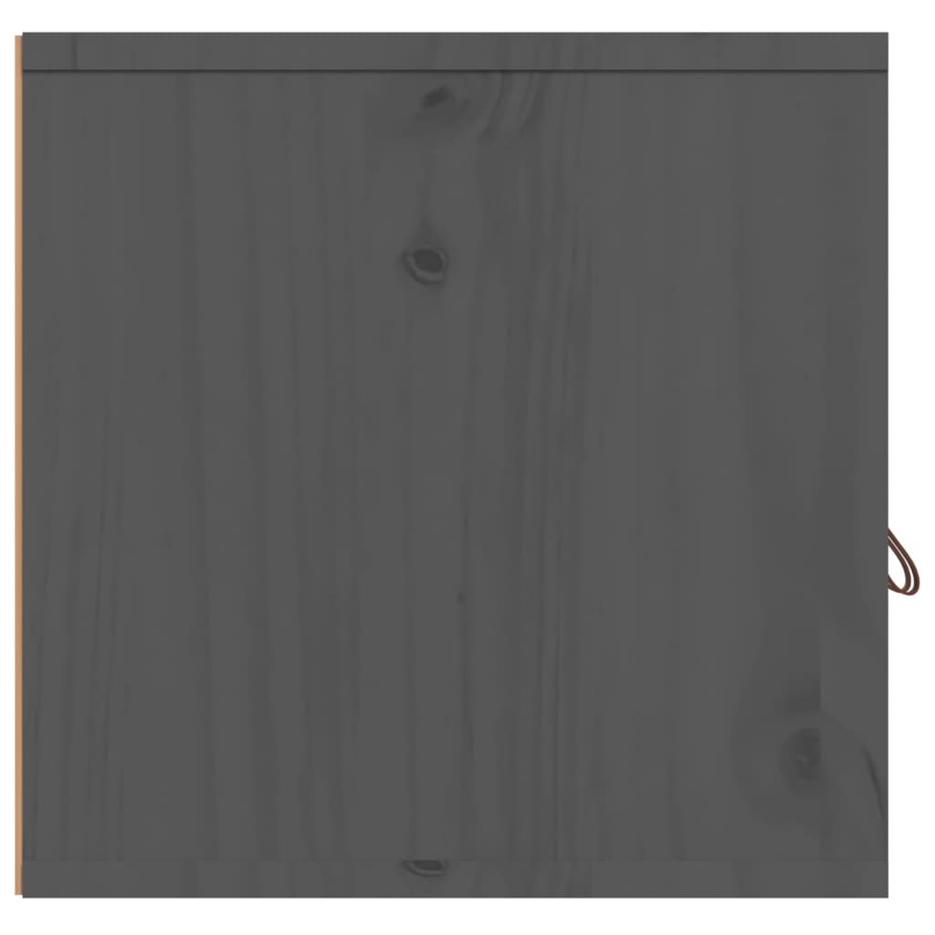 vidaXL Veggskap grå 80x30x30 cm heltre furu