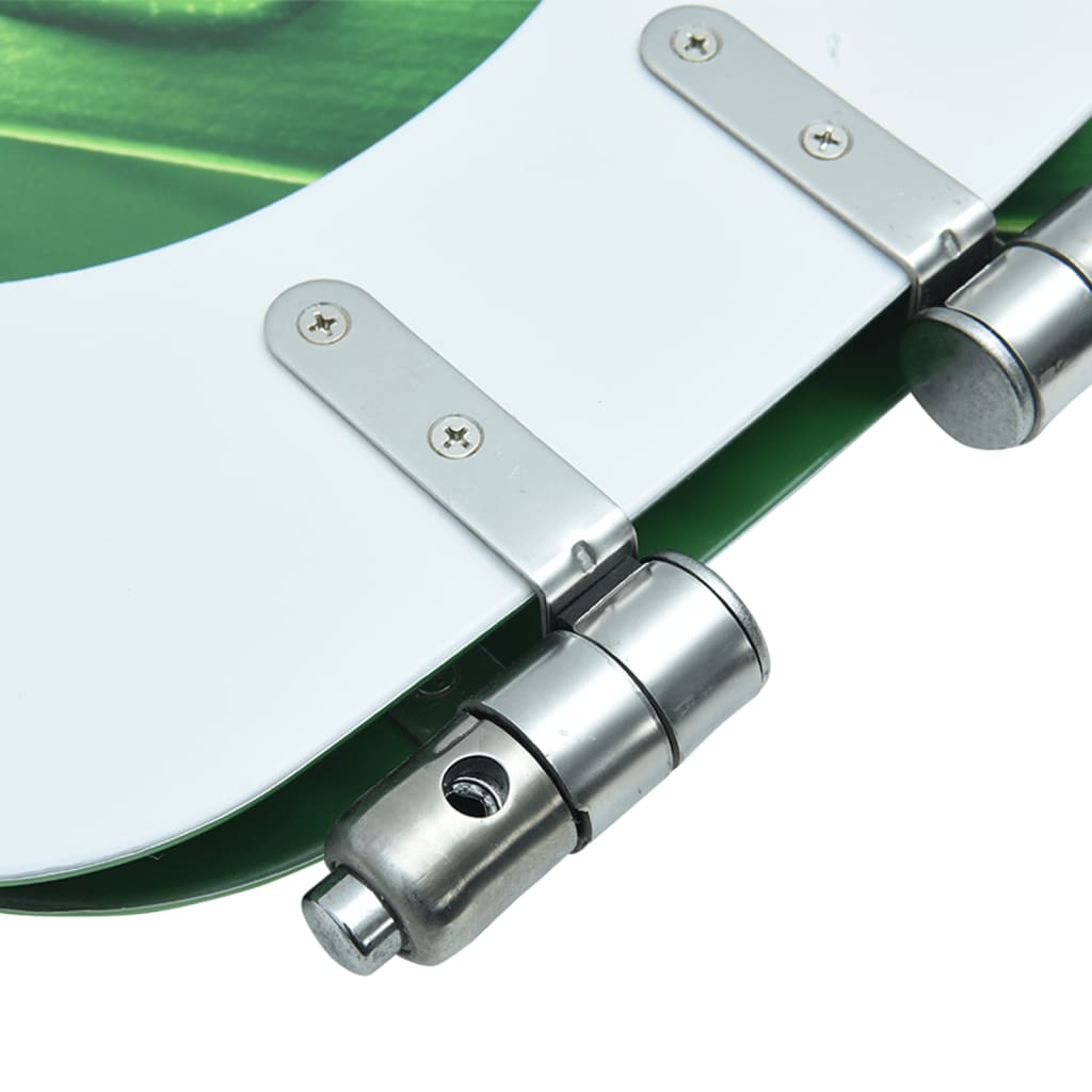 vidaXL Toalettsete med myk lukkefunksjon MDF grønn vanndråpe-design