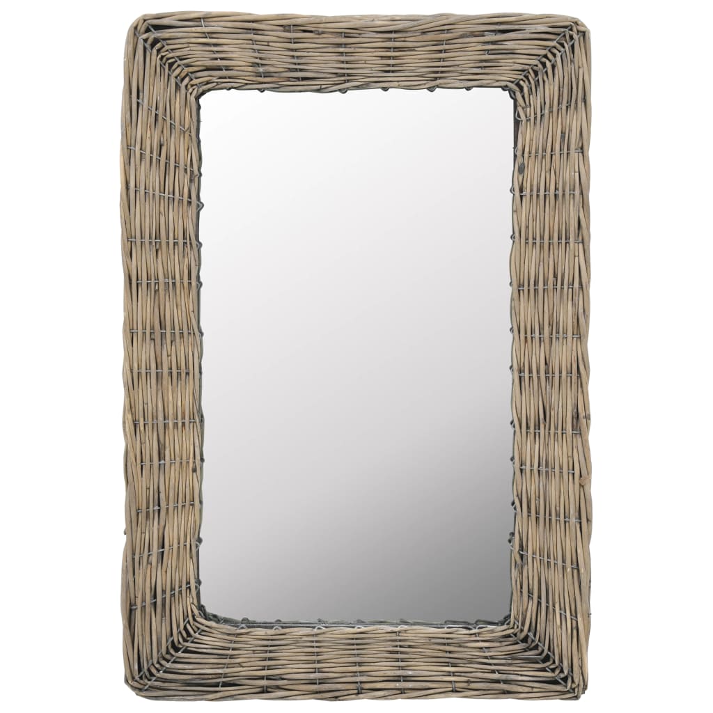 vidaXL Speil kurvstrå brun 40x60 cm
