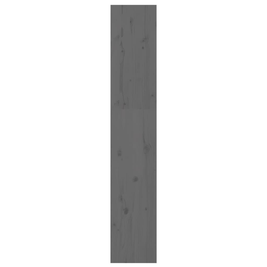 vidaXL Bokhylle/romdeler grå 60x30x167,5 cm heltre furu