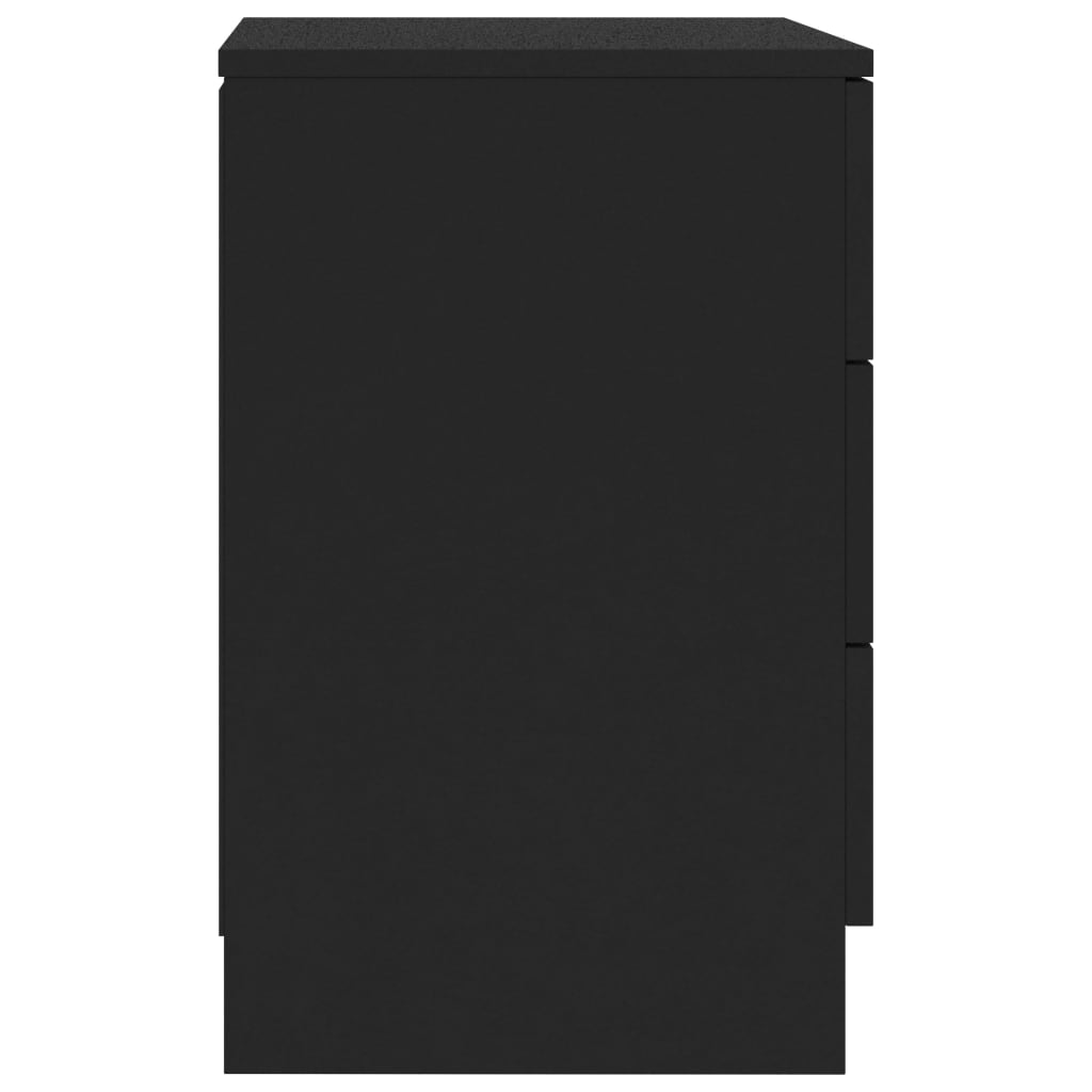 vidaXL Nattbord 2 stk svart 38x35x56 cm sponplate