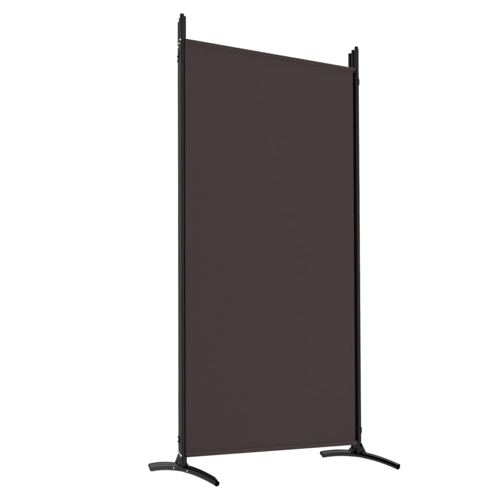 vidaXL Romdeler med 5 paneler brun 433x180 cm stoff