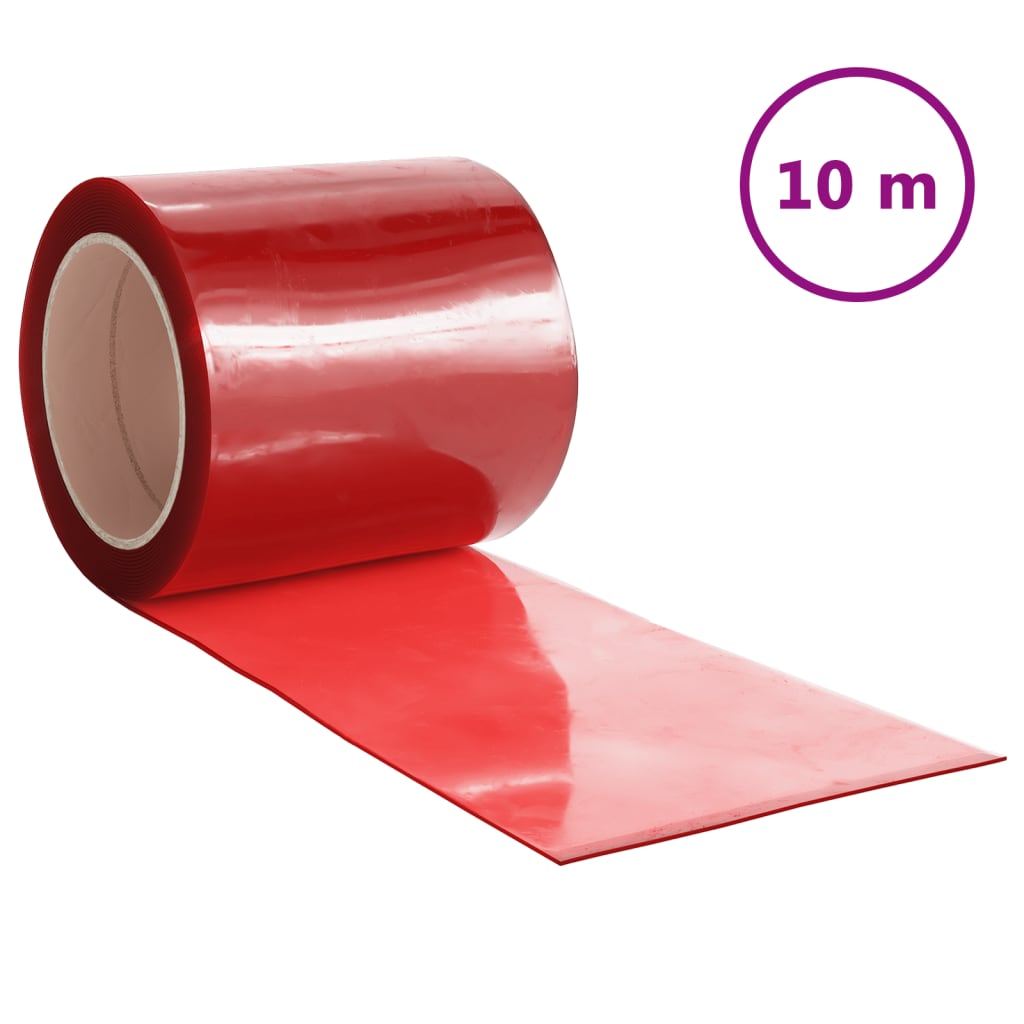 vidaXL Dørgardin rød 200 mmx1,6 mm 10 m PVC