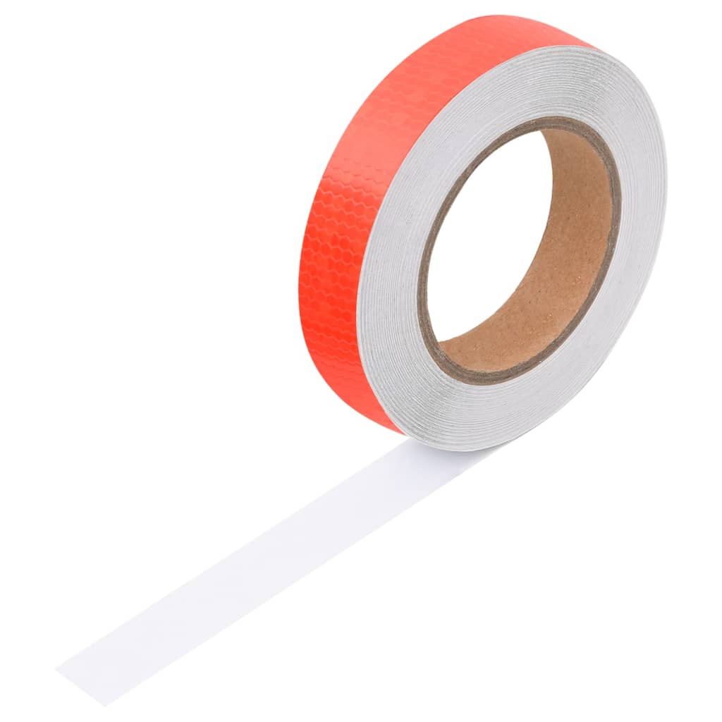 vidaXL Reflekterende tape rød 2,5 cm x 20 m PVC