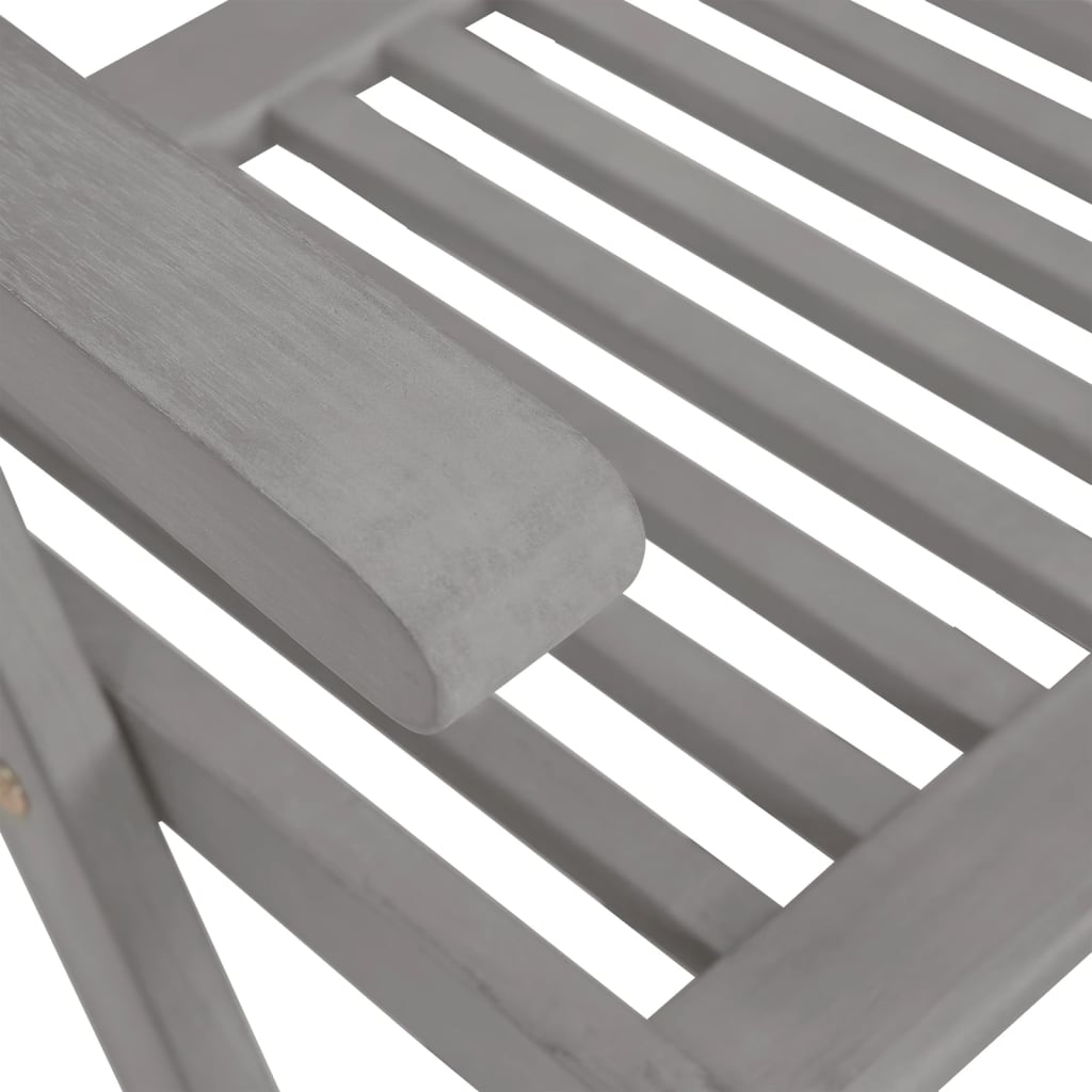 vidaXL Hagelenestoler 8 stk grå heltre akasie