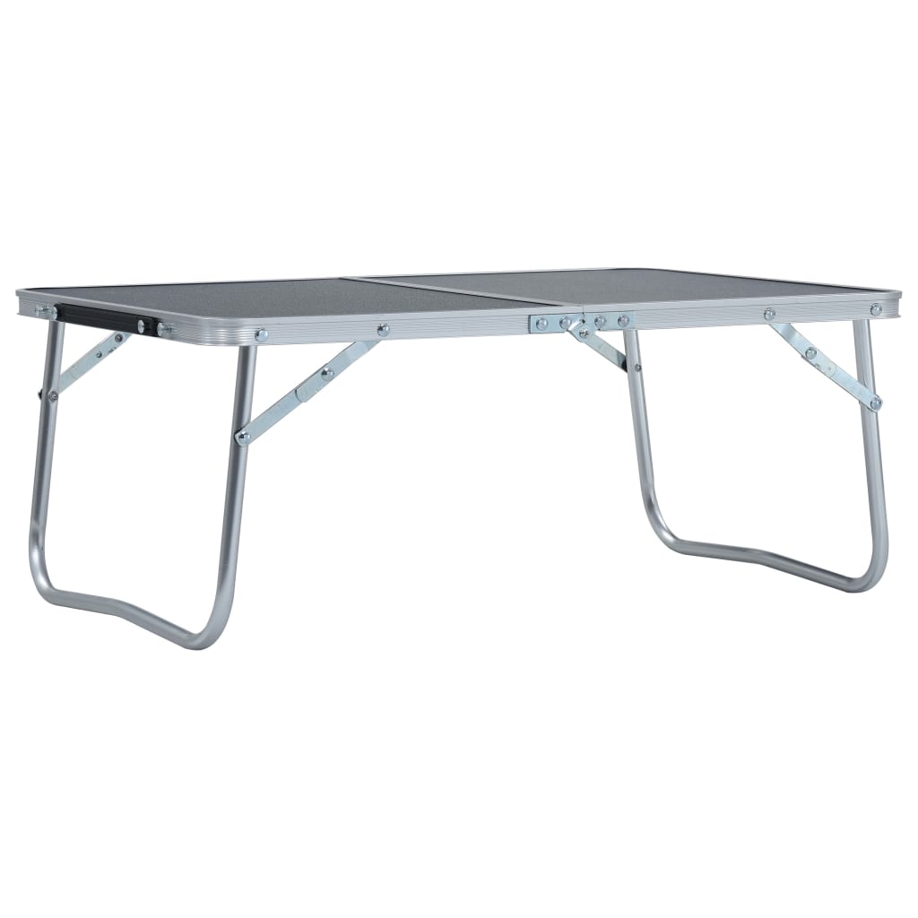 vidaXL Sammenleggbart campingbord grå aluminium 60x40 cm