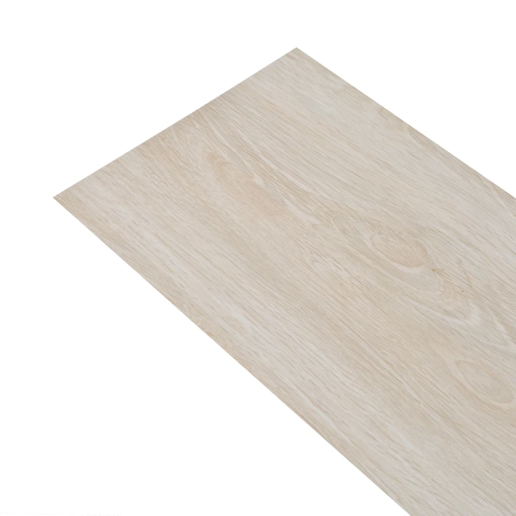 vidaXL Selvklebende PVC gulvplanker 2,51 m² 2 mm klassisk hvit eik