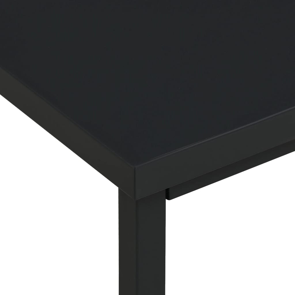 vidaXL Industrielt skrivebord med skuffer svart 105x52x75 cm stål