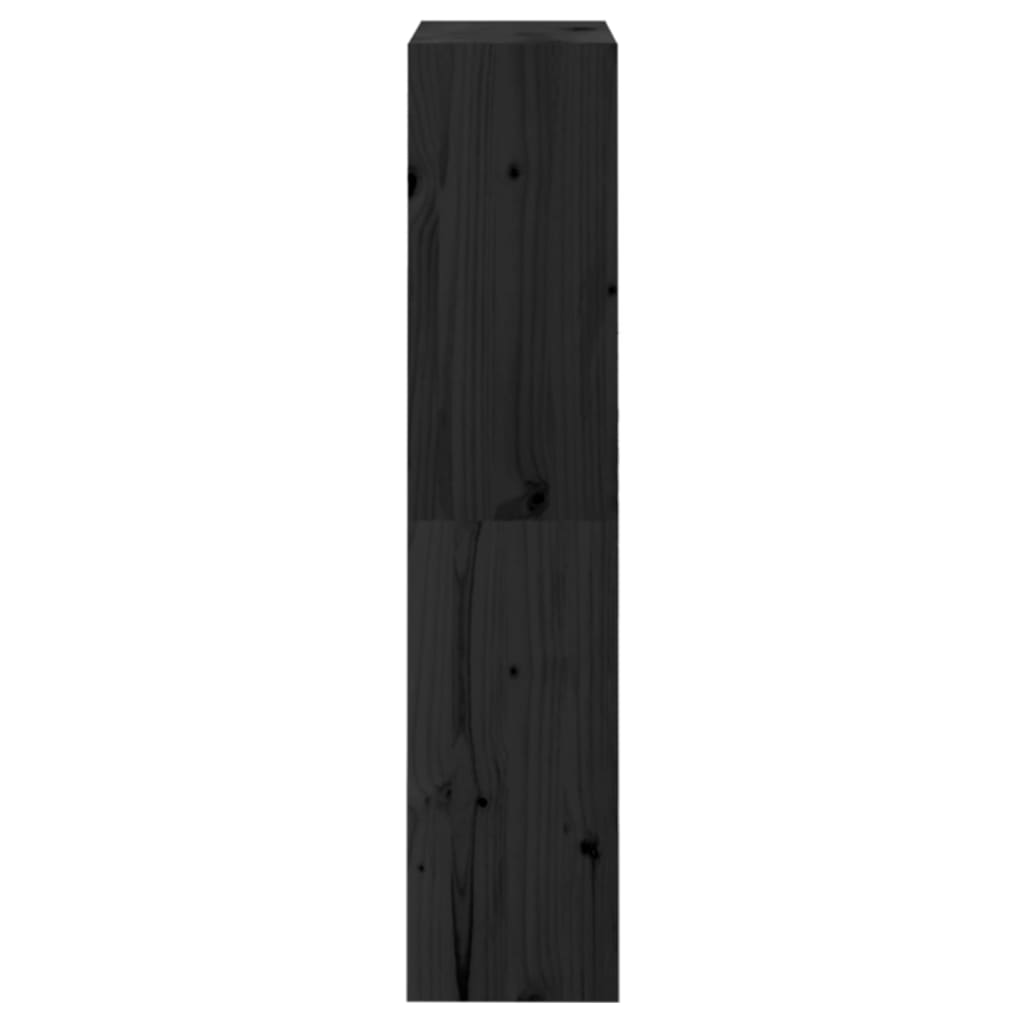 vidaXL Bokhylle/romdeler svart 60x30x135,5 cm heltre furu
