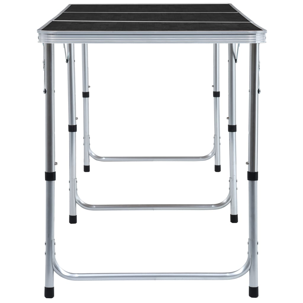 vidaXL Sammenleggbart campingbord grå aluminium 180x60 cm