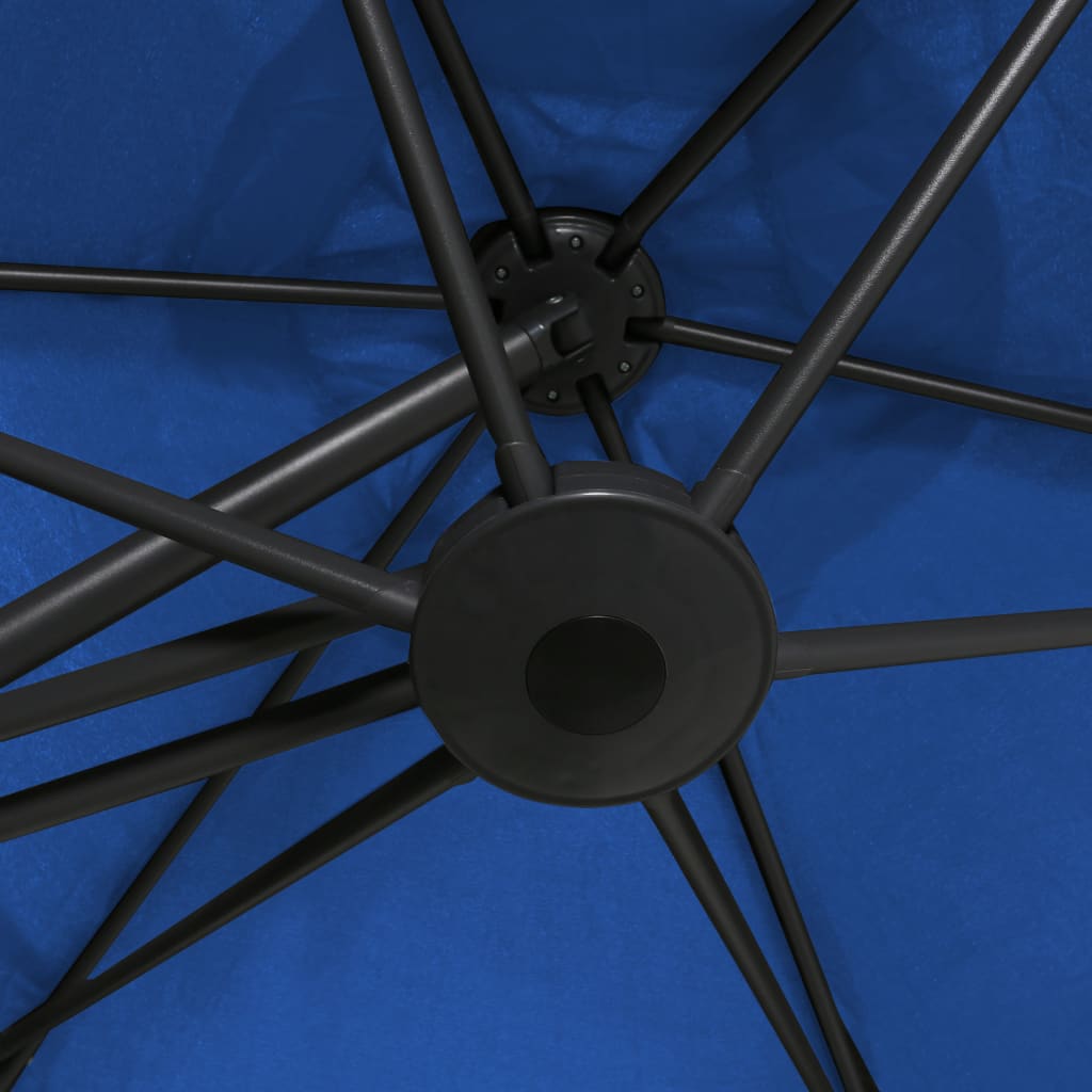 vidaXL Parasoll med stålstang 300 cm asurblå