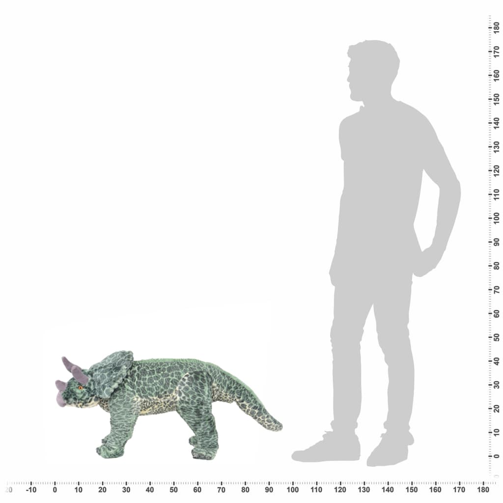 vidaXL Stående lekedinosaur triceratops grønn XXL