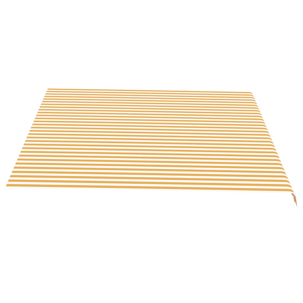 vidaXL Erstatningsduk for markise gul og hvit 4,5x3,5 m