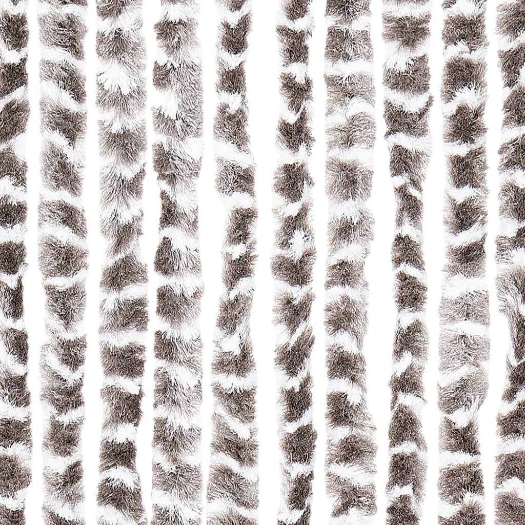 vidaXL Fluegardin gråbrun og hvit 100x230 cm chenille