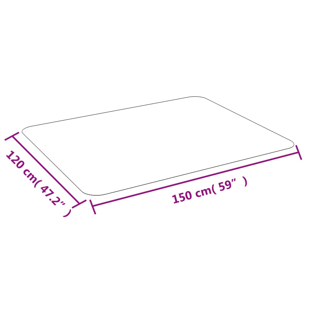 vidaXL Gulvmatte for laminat eller teppe 150 cm x 120 cm