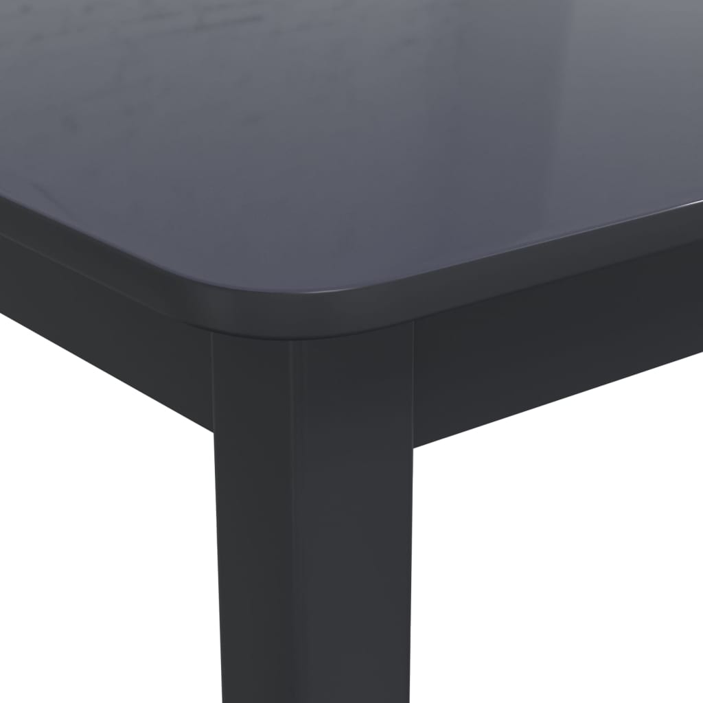 vidaXL Spisebord svart 114x71x75 cm heltre gummitre