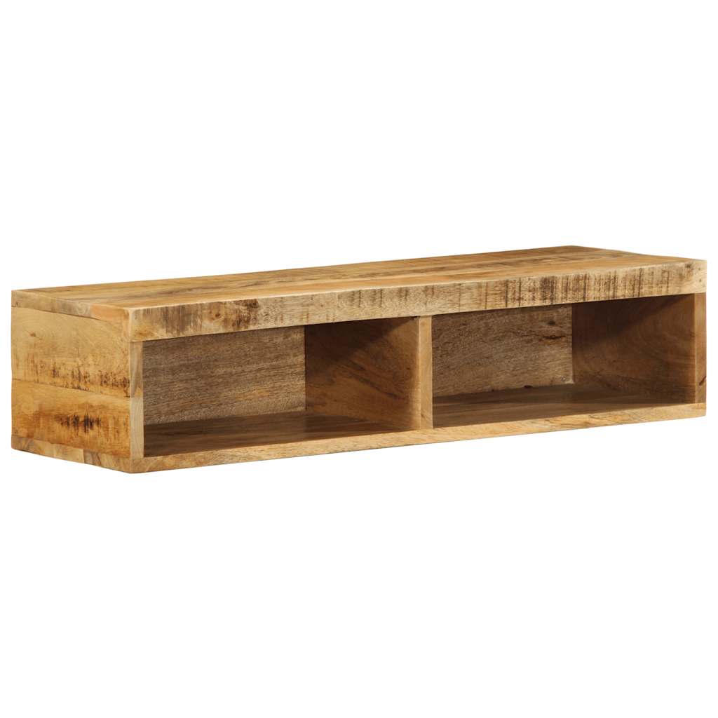 Mobile TV A Parete In Legno Massello Di Recupero 80x30x19 Cm, Porta TV Sospeso Per Risparmiare Spazio, Capacità 60 Kg