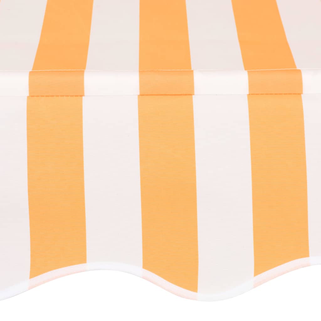 vidaXL Manuell uttrekkbar markise 400 cm oransje og hvite striper