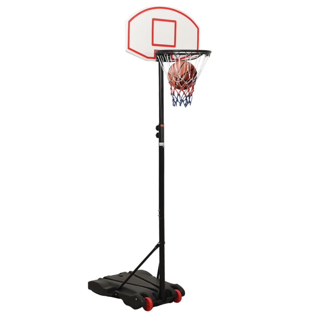 vidaXL Basketballstativ hvit 216-250 cm polyeten