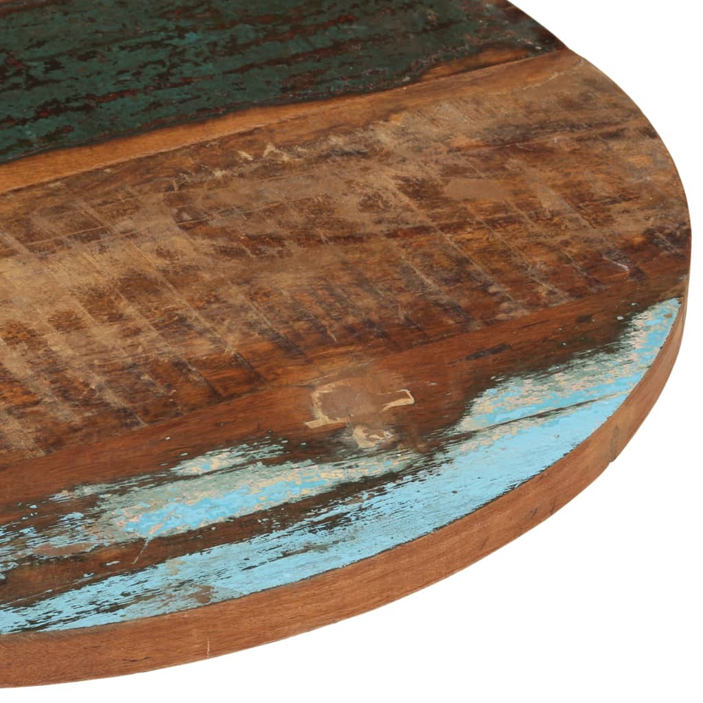 vidaXL Rund bordplate 70 cm 25-27 mm gjenvunnet heltre