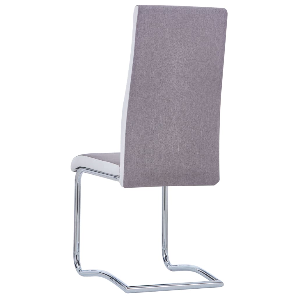 vidaXL Frittbærende spisestoler 4 stk gråbrun stoff