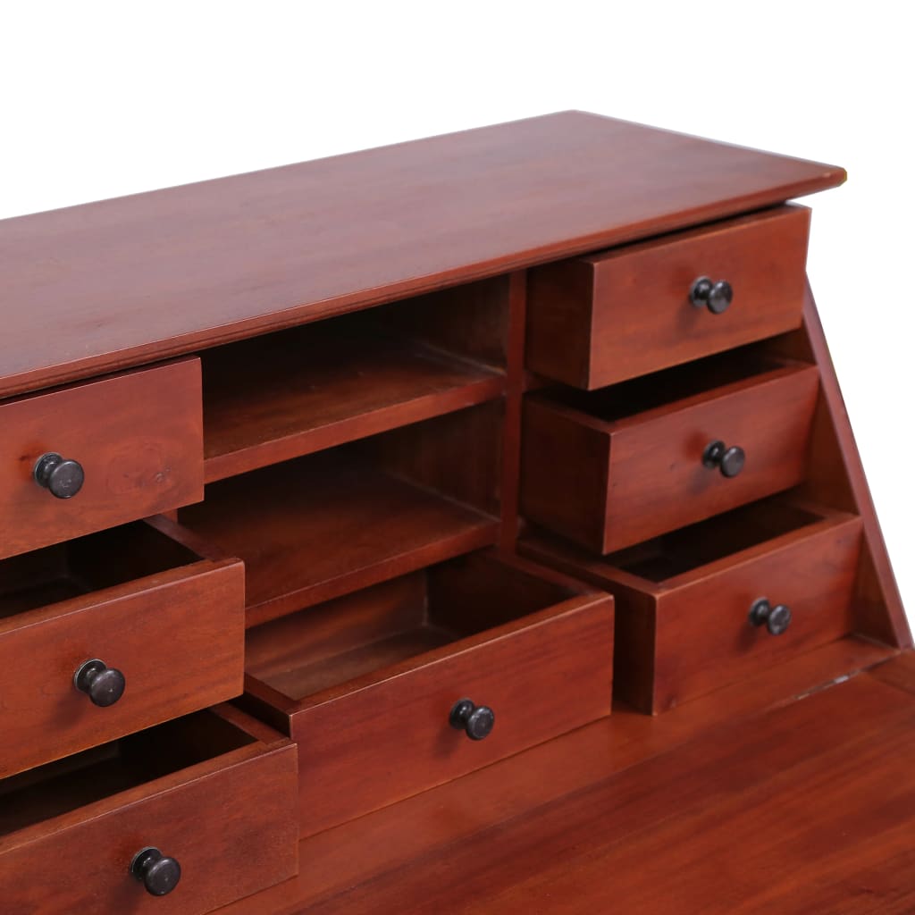 vidaXL Sekretærbord brun 78x42x103 cm heltre mahogni