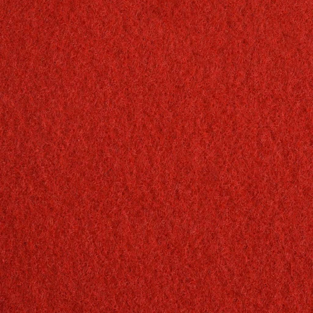 vidaXL Utstillingsteppe vanlig 1,2x12 m rød