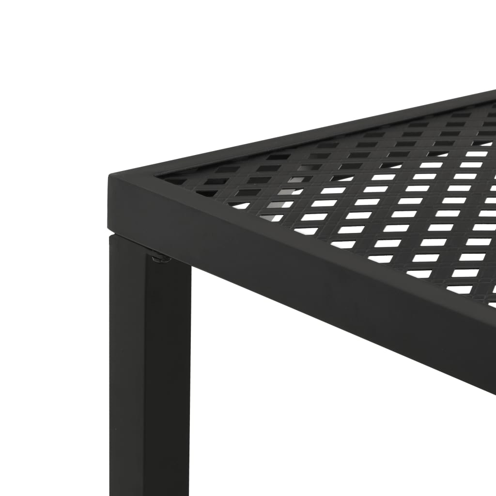 vidaXL Hagebord svart 180x83x72 cm stål