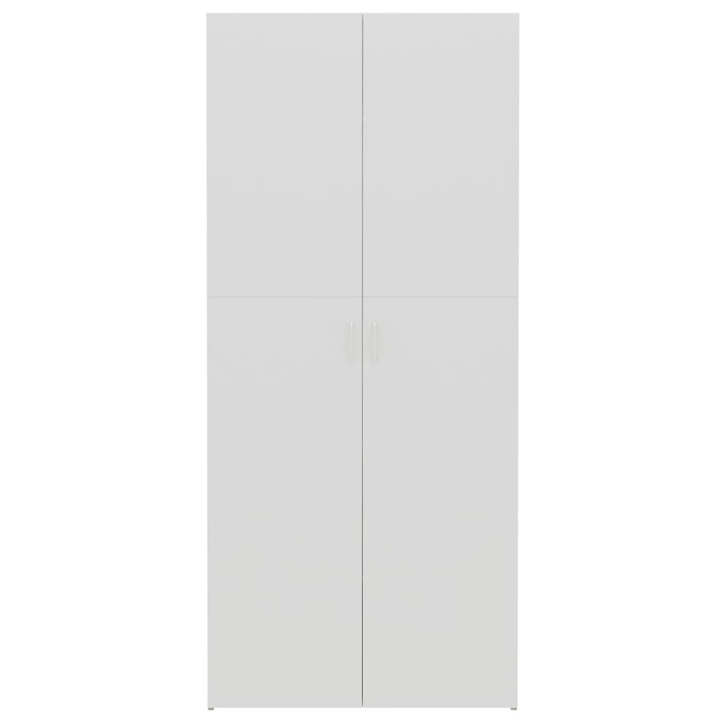 vidaXL Skoskap hvit og sonoma eik 80x35,5x180 cm sponplate