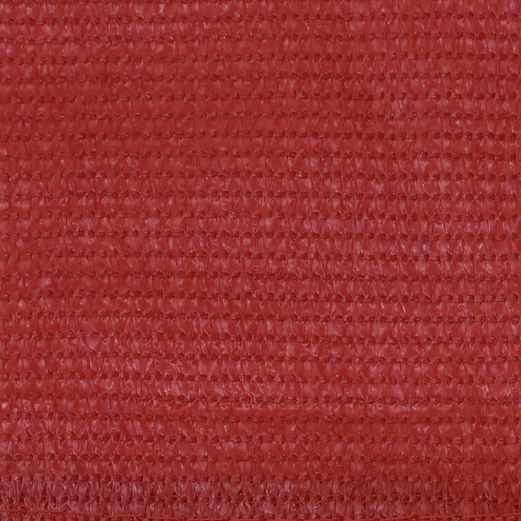 vidaXL Balkongskjerm rød 75x400 cm HDPE